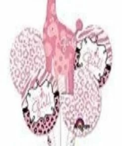 Funtastic Balloon Creations It's A Girl Giraffe Bouquet Baby