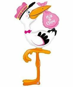 Funtastic Balloon Creations Single Foils It's A Girl Stork