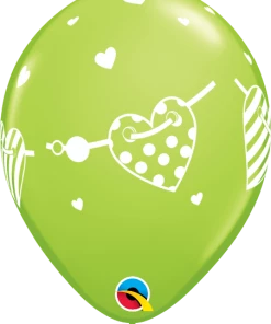 Funtastic Balloon Creations 11" Valentines Day Round Banner Hearts