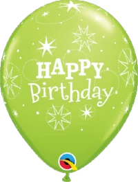 Funtastic Balloon Creations 11" Birthday Sparkle Round Latex Balloons Single Latex Balloons