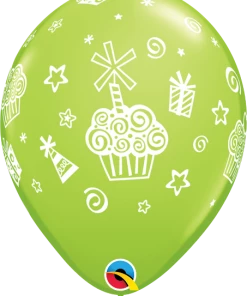 Funtastic Balloon Creations 11" Cupcakes & Presents Latex Single Latex Balloons 11 Funtastic Balloon Creations 11