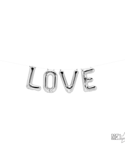 Funtastic Balloon Creations LOVE Silver Block Love & Romance