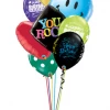 Funtastic Balloon Creations Managers Special Big Bouquet 4 Foils And Giant 16" Latex