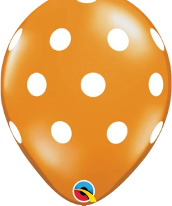 Funtastic Balloon Creations 11" Big White Polka Dots Jewel Latex (Transparent) Single Latex Balloons