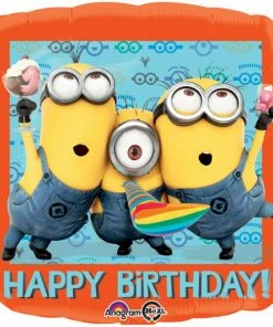 Funtastic Balloon Creations Single Foils Happy Birthday Despicable Me Minions