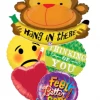 Funtastic Balloon Creations Get Well Hang In There Bouquet (5 Foils)