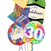 Funtastic Balloon Creations Personalized Name & Age Birthday Bubbly Bouquet (5 Balloons)