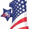 Funtastic Balloon Creations # 1 Patriotic American Flag Super Shape Single Foils