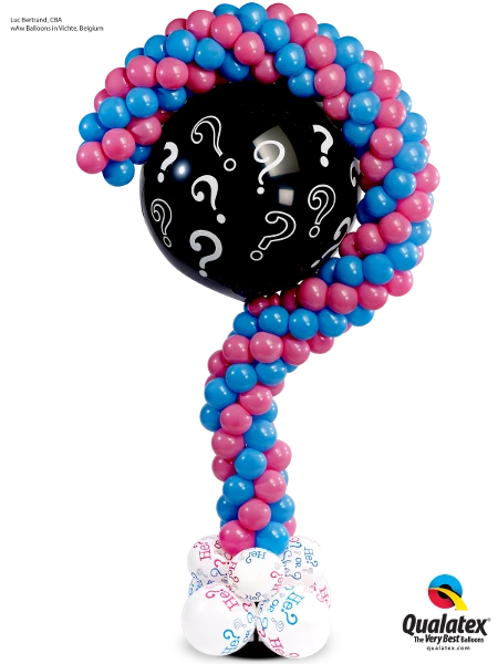 Funtastic Balloon Creations Question Mark Gender Reveal Column Baby 2 Funtastic Balloon Creations Question Mark Gender Reveal Column Baby