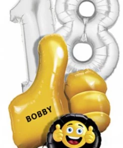Funtastic Balloon Creations Class Of 21 Thumbs Up Bouquet (Optional Personalized) (4 Foils)