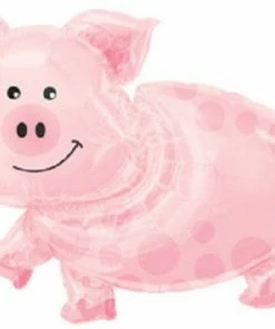 Funtastic Balloon Creations Single Foils Farm Animals Pig Super Shape