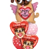 Funtastic Balloon Creations Pug You Valentine Bouquet (1 Large Foil, 2 Small Foils, 2 Latex) Love & Romance