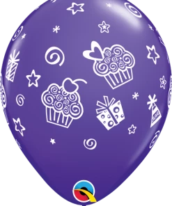 Funtastic Balloon Creations 11" Cupcakes & Presents Latex Single Latex Balloons 14 Funtastic Balloon Creations 11