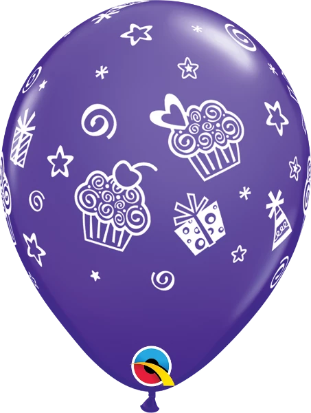 Funtastic Balloon Creations 11" Cupcakes & Presents Latex Single Latex Balloons 8 Funtastic Balloon Creations 11" Cupcakes & Presents Latex Single Latex Balloons