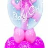 Funtastic Balloon Creations Baby Double Bubble Girl Super Centerpiece Or Floor Display (1 Double Bubble, 8 Latex)
