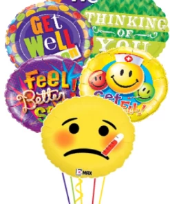Funtastic Balloon Creations Expressions Bouquet Get Well Soon (6 Foils)