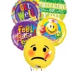 Funtastic Balloon Creations Expressions Get Well Bouquet (1 Orbz, 5 Foils)