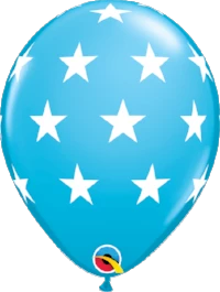Funtastic Balloon Creations Single Latex Balloons 11" Star Print Round Latex Balloons