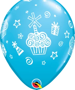 Funtastic Balloon Creations 11" Cupcakes & Presents Latex Single Latex Balloons 13 Funtastic Balloon Creations 11