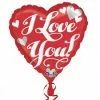 Funtastic Balloon Creations Silver Hearts I Love You Single Foils
