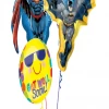 Funtastic Balloon Creations Superman & Batman Get Well Bouquet (3 Foils)