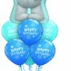 Funtastic Balloon Creations Tatty Teddy Birthday Luxury. (1 Large Foil, 6 Latex)