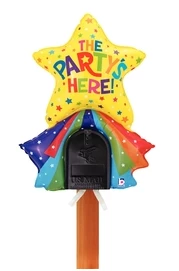 Funtastic Balloon Creations Single Foils The Party's Here Mailbox