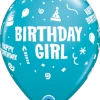 Funtastic Balloon Creations Single Latex Balloons 11" Birthday Girl Latex