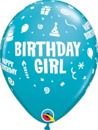 Funtastic Balloon Creations Single Latex Balloons 11" Birthday Girl Latex