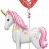 Funtastic Balloon Creations Unicorn Love Bouquet (1 Airwalker, 1 Large Latex) Love & Romance