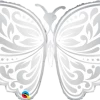Funtastic Balloon Creations White And Silver Butterfly