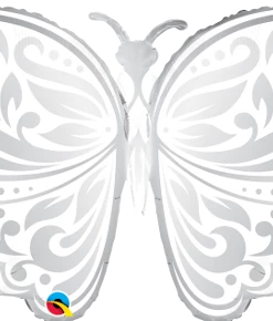 Funtastic Balloon Creations White And Silver Butterfly