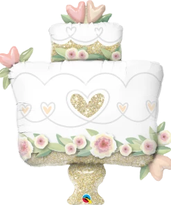 Funtastic Balloon Creations Glitter Gold Wedding Cake