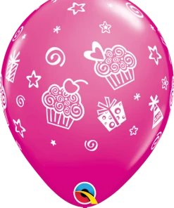 Funtastic Balloon Creations 11" Cupcakes & Presents Latex Single Latex Balloons 15 Funtastic Balloon Creations 11