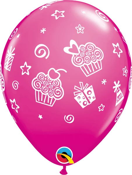 Funtastic Balloon Creations 11" Cupcakes & Presents Latex Single Latex Balloons 9 Funtastic Balloon Creations 11" Cupcakes & Presents Latex Single Latex Balloons