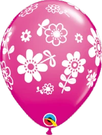 Funtastic Balloon Creations 11" Spring & Easter Round Contempo Daisies Latex