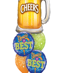 Funtastic Balloon Creations Congratulations You're The Best Beer (1 Large Foil, 2 Foils, 2 Latex