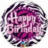 Funtastic Balloon Creations Single Foils Happy Birthday Zebra Foil