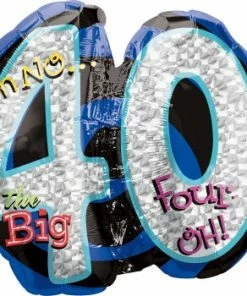 Funtastic Balloon Creations Birthday OH NO The Big 30, 40, 50 ( 1 Large Foil, 7 Latex, 3 Jumbo Latex)