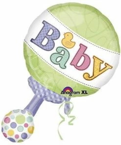 Funtastic Balloon Creations Single Foils Baby Rattle Super Shape