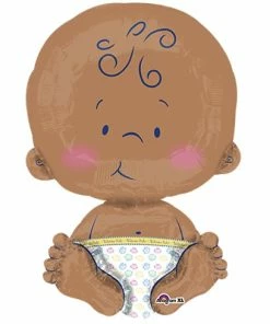 Funtastic Balloon Creations Brown Newborn Baby Super Shape