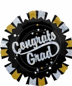 Funtastic Balloon Creations Congrats Grad Gold & Sliver Single Foils