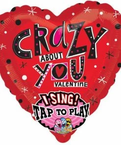 Funtastic Balloon Creations Crazy About You Valentine Singing Balloon Single Foils