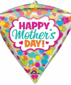 Funtastic Balloon Creations Diamondz Happy Mother's Day! Single Foils