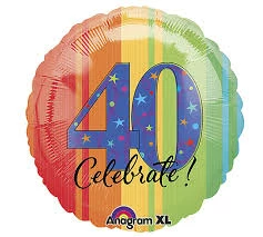 Funtastic Balloon Creations Celebrate 40 Rainbow Stripe