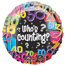 Funtastic Balloon Creations Who's Counting Birthday Balloon Single Foils