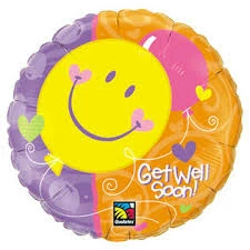 Funtastic Balloon Creations Get Well Soon Smiley Face Single Foils