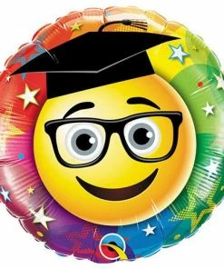 Funtastic Balloon Creations Graduation Emoji With Cap Single Foils