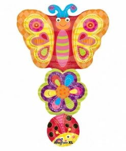 Funtastic Balloon Creations Single Foils Ladybug Flower Butterfly Stacker