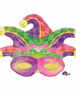 Funtastic Balloon Creations Mardi Gras Mask Single Foils
